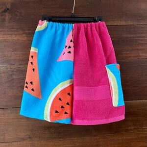 Towel shorts watermelon and pink